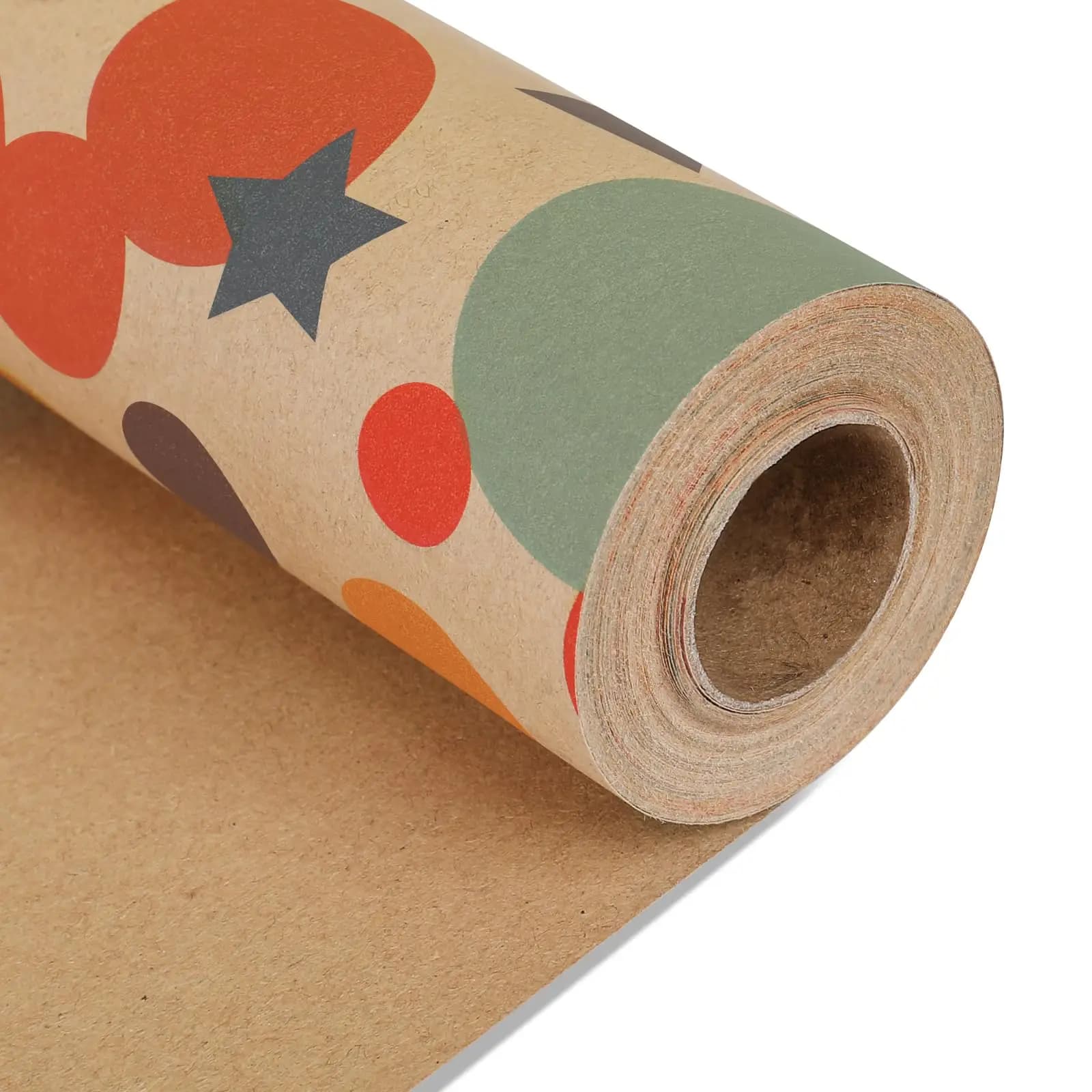 1 rouleau de papier d'emballage d'anniversaire de 17 pouces X 32.8 pieds, rouleau de papier d'emballage cadeau, papier d'emballage artisanal