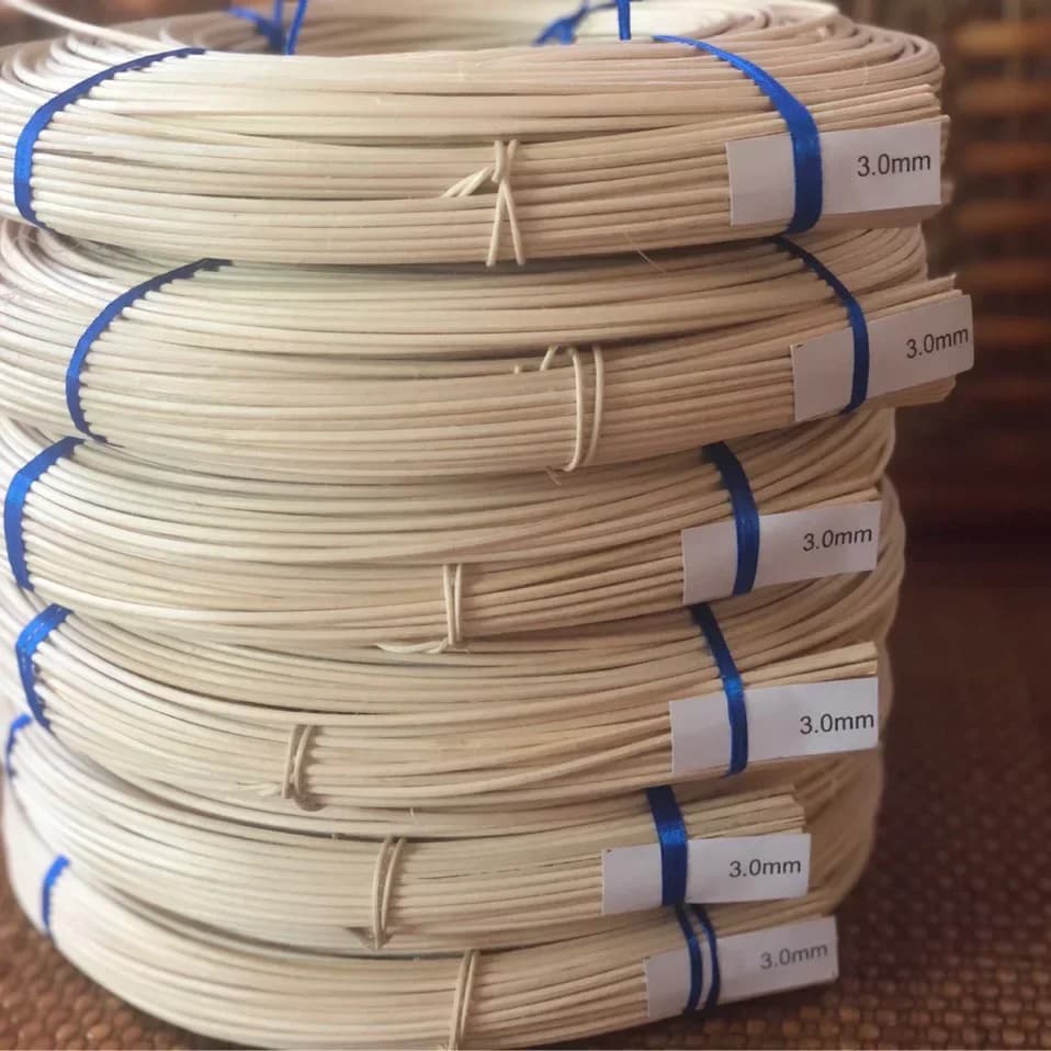 Bâtonnets de rotin naturel de 1,2 mm, 1,5 mm, 2 mm, 2,5 mm, 3 mm de diamètre, 250 g, en rouleau, pour bricolage, paniers, chaises, abat-jour,