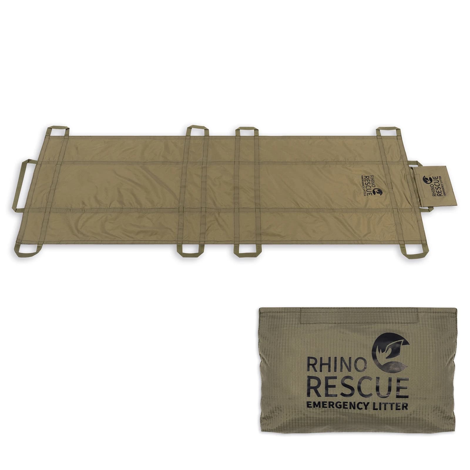 RHINO RESCUE Brancard d'urgence jetable, lit de transport portable pour le camping en extérieur, trousse de premiers secours IFAK