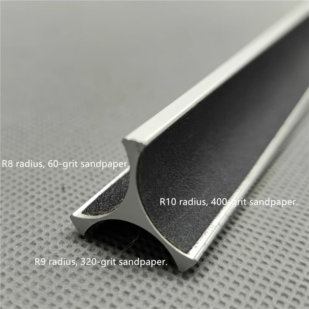 COCO J Triangular Cue Tip Shaper - Caractéristiques des courbures R8, R9, R10 et des accessoires de billard et de billard en papier de verre