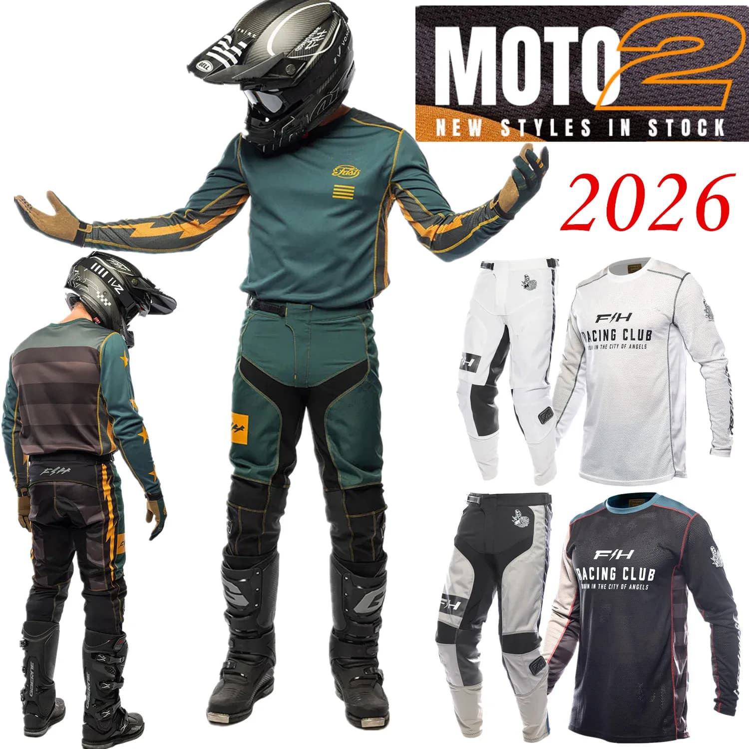 Ensemble d'équipement de Motocross fh, maillot MX de changement supérieur, combinaison de Moto Enduro, Kit de Moto tout-terrain, 2026