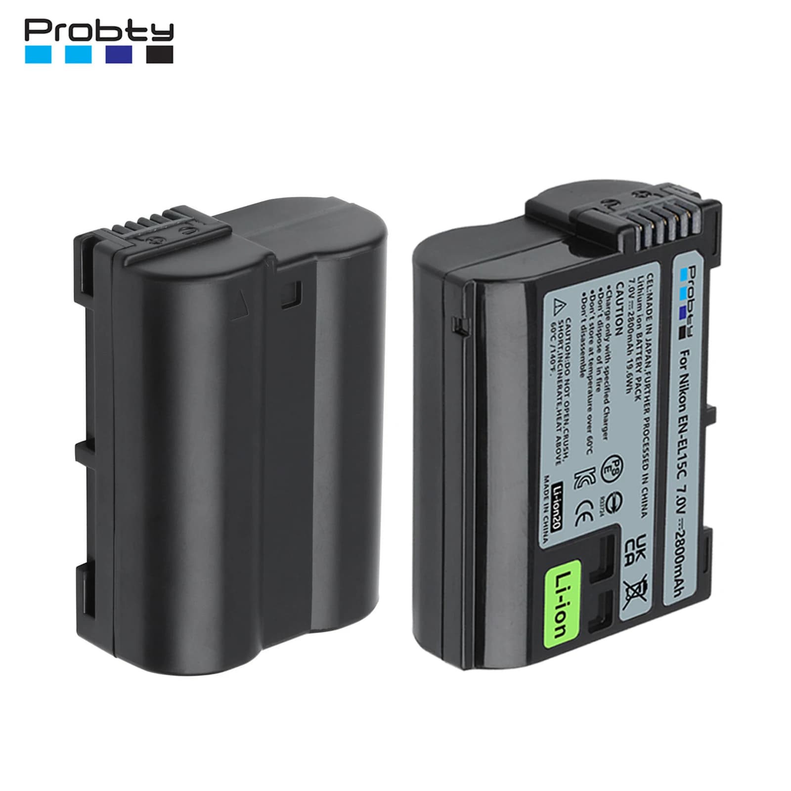 Batterie 2800mAh EN-EL15C EN-EL15 pour Nikon Z5, Z6, Z6 II, Z7, Z7II D7000 D7100 D7200, D850 D750 D7500 D810 D500 D800