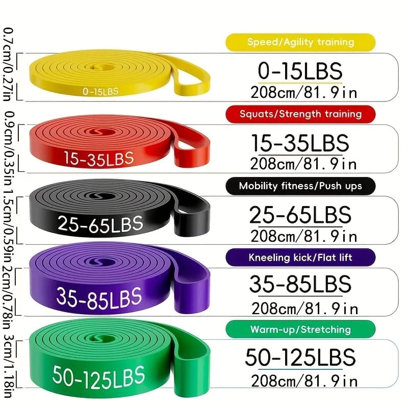Ensemble de bandes de résistance, sangles de traction, bandes de traction assistées, sangles d'exercice, bandes d'exercice pour les jambes,