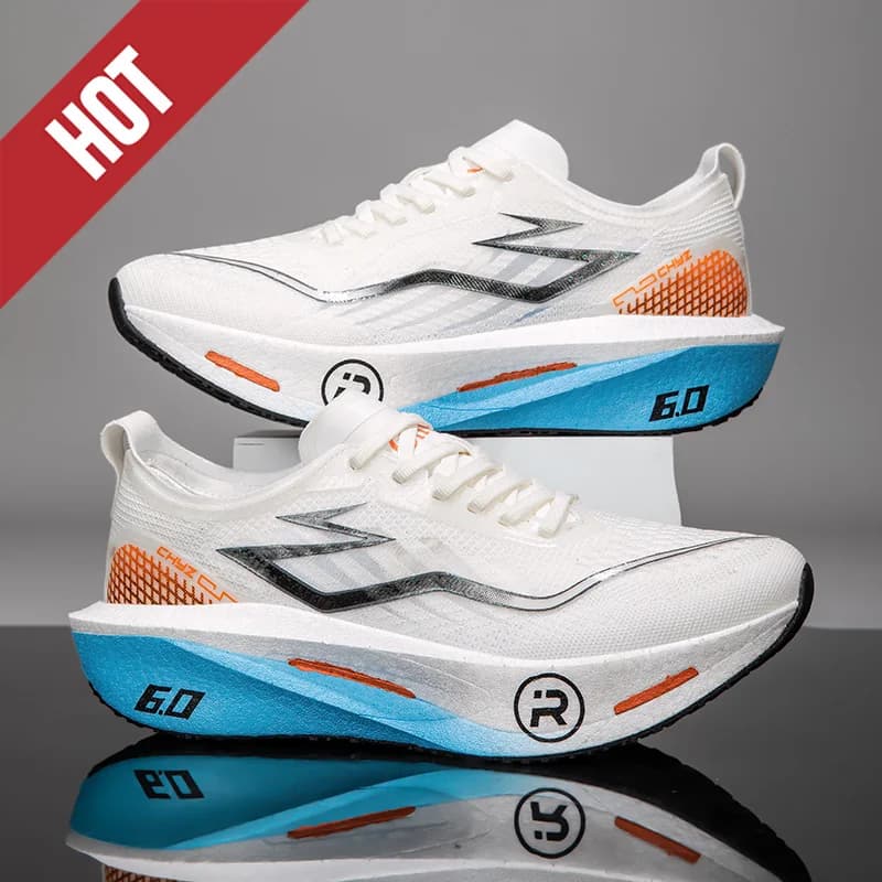 Chaussures de course à pied avec plaque en carbone, pour marathon, hommes et femmes, respirantes, légères, confortables, athlétiques,