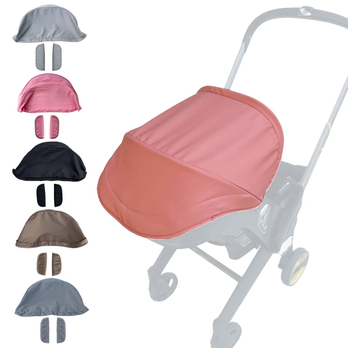 Auvent de remplacement pour poussette Mom Tan, compatible avec les sièges auto et les poussettes Doona+ et Doona i - Tissu respirant et durable