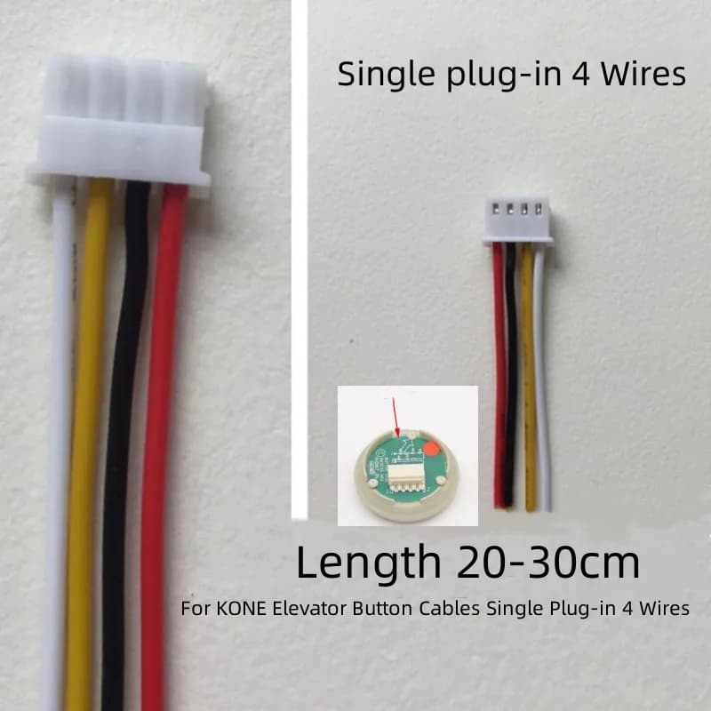 5 pièces pour câbles de bouton d'ascenseur KONE simple enfichable 4 fils 5264 pour Kone KDS50 4 fils 6 fils pièces d'accessoires d'ascenseur