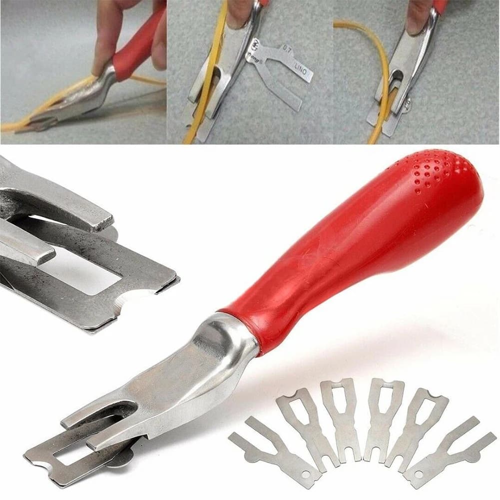 Outils de coupe à 6 lames pour le soudage des sols, spatule pour tapis, kit d'artisanat en vinyle