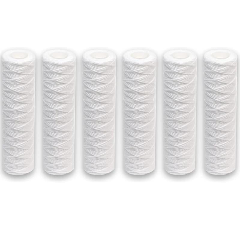 Cartouches de filtre à eau à sédiments enroulées universelles, 6 pièces, pour la plupart des unités RO de 10 pouces, 5 microns – 10 "x 2.5"