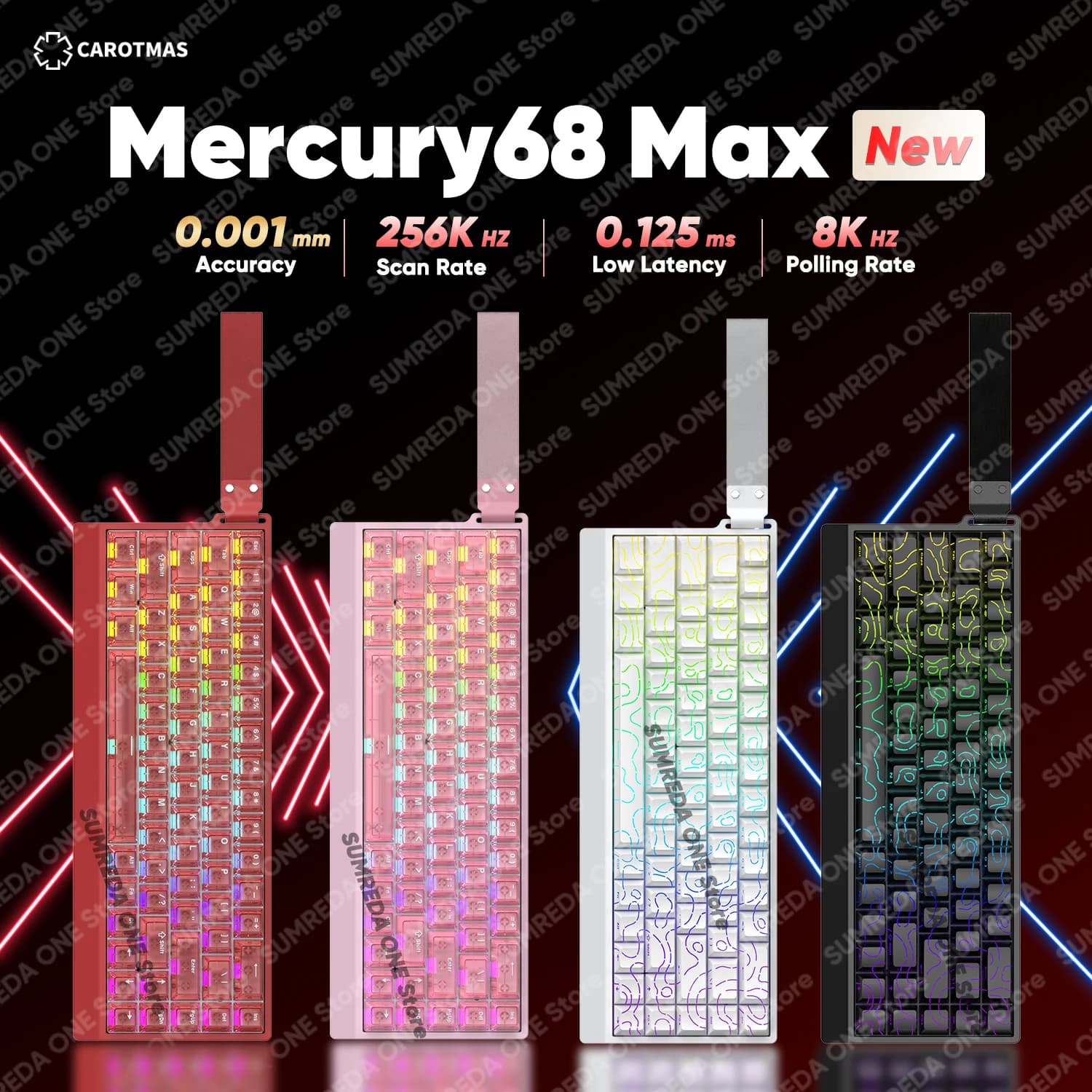 IROK Carotmas Mercury68 Max mars68 pro Mercury 68 clavier mécanique magnétique de jeu déclencheur rapide 0.001 clavier de joueur filaire 8K