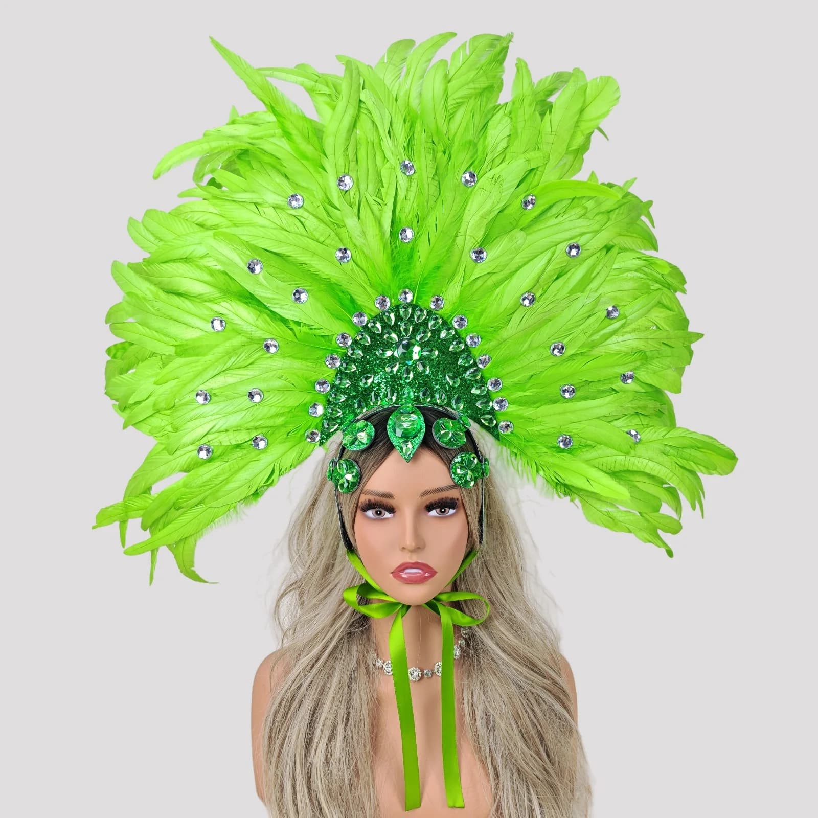 Accessoires de costume de bal de remise de diplôme de carnaval, coiffure en plumes artificielles, accessoires pour cheveux, personnage de défilé