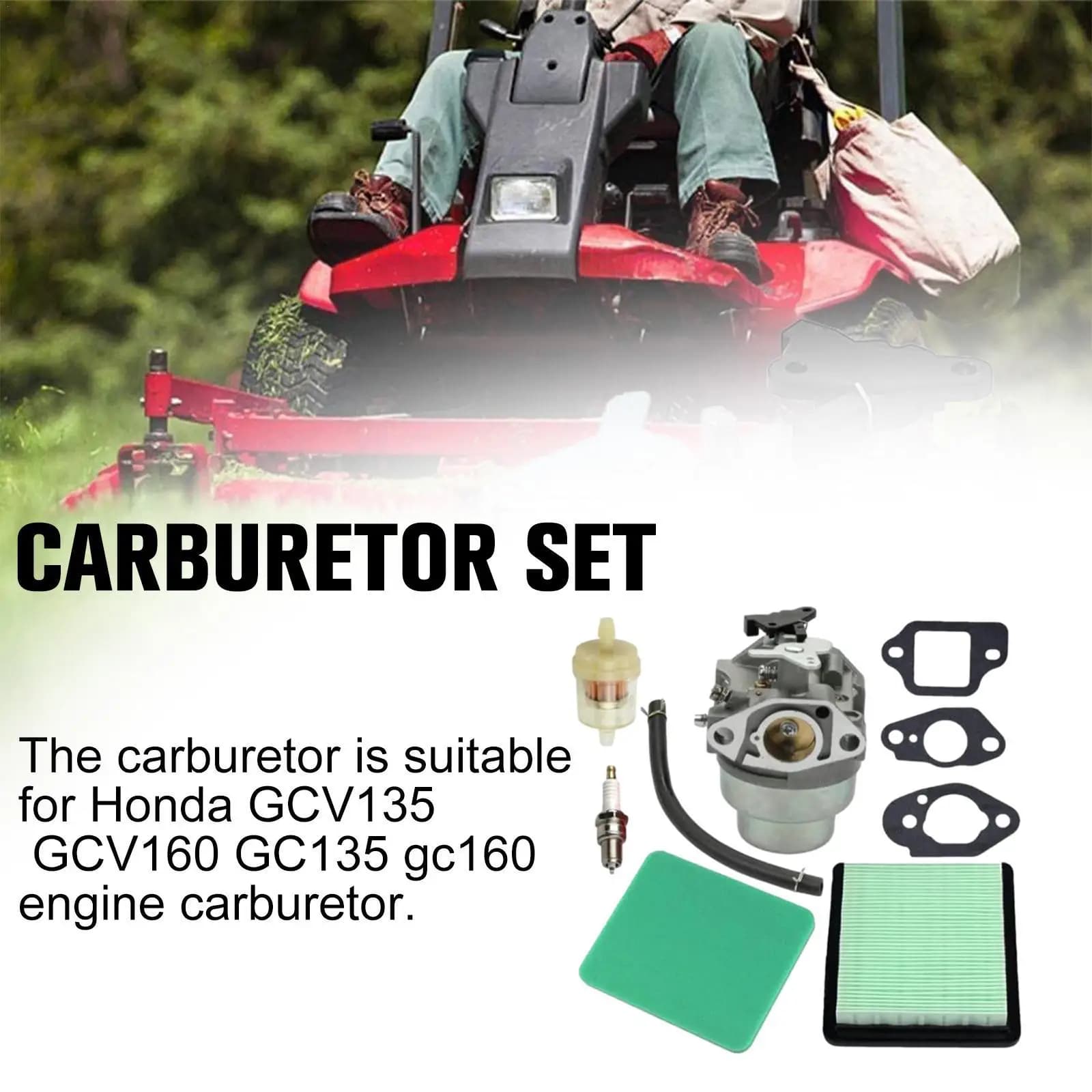 Ensemble de carburateur de tondeuse pour Honda, moteur, accessoires, GCV160, GCV135, GCV160, GC135, Gc160