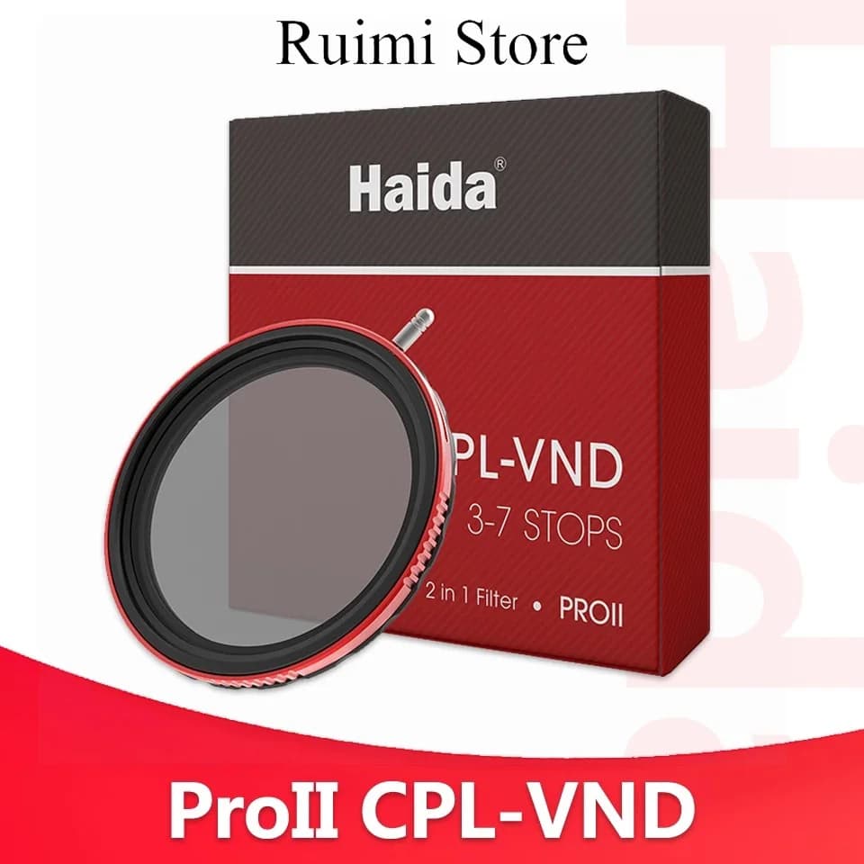 Haida PROII CPL-VND Filtre 2 en 1 67 mm 72 mm 77 mm 82 mm 95 mm Filtre PROII CPL-VND 2 en 1
