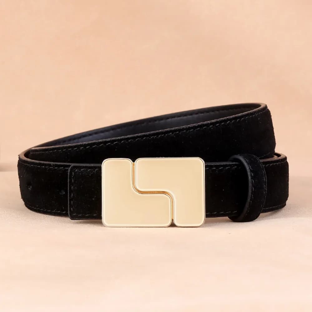 Ceintures de taille en cuir suédé de vache véritable, nouveau Design Simple, élégantes pour dames, sangle de taille d'affaires, cadeaux pour