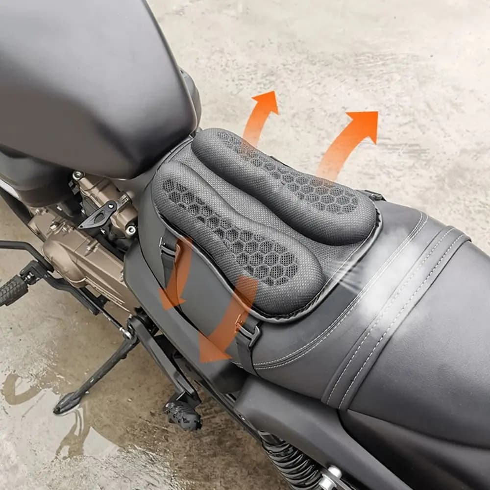 Housse de siège antidérapante 3D universelle, soulagement de la pression, accessoires de moto, coussin de siège de moto, coussin en Gel TPE