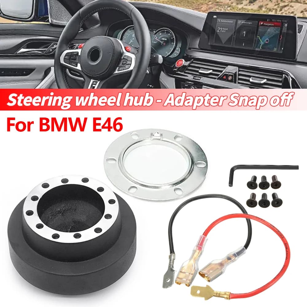 Adaptateur de moyeu de volant de voiture 20mm, Kit Boss à pression, ensemble de dégagement rapide pour BMW E46 pour moyeux de volant MOMO OMP