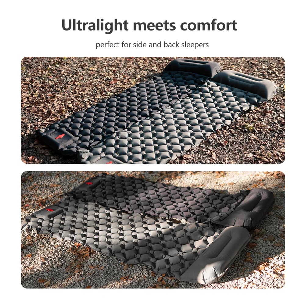 Matelas pneumatique gonflable TARKA pour le camping, coussin de couchage pliable ultraléger, coussin d'air amélioré, tente auto-gonflante pour le
