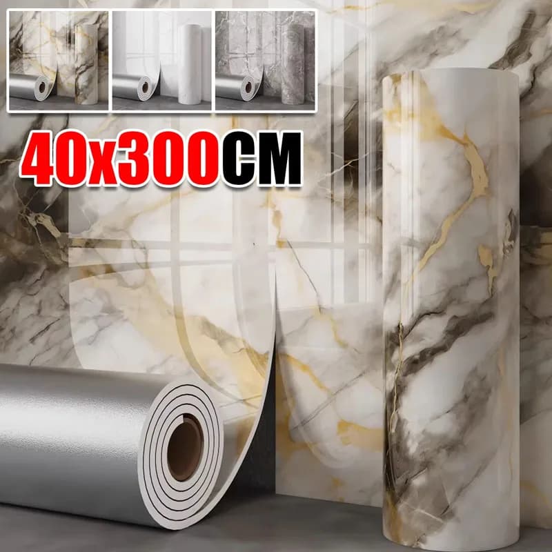 Papier peint effet marbre à décoller et à coller, matériau doré imperméable pour la mise à niveau intérieure de la maison et la décoration