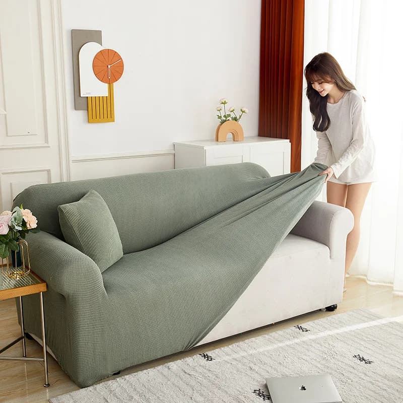 Housse de canapé en tissu Jacquard élastique, housse de canapé extensible, sectionnelle en forme de L, étui d'angle pour salon 1/2/3/4 places
