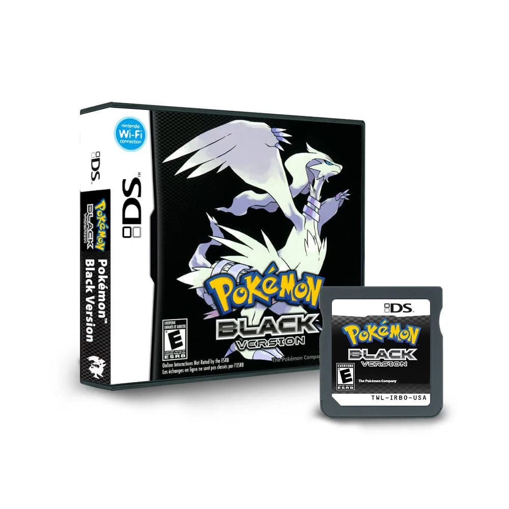 USA Pokemon noir et blanc 1 2 carte combinée carte combinée avec boîte Cassette DS carte de jeu Pokemon pour ds nds 3ds pas d'instructions