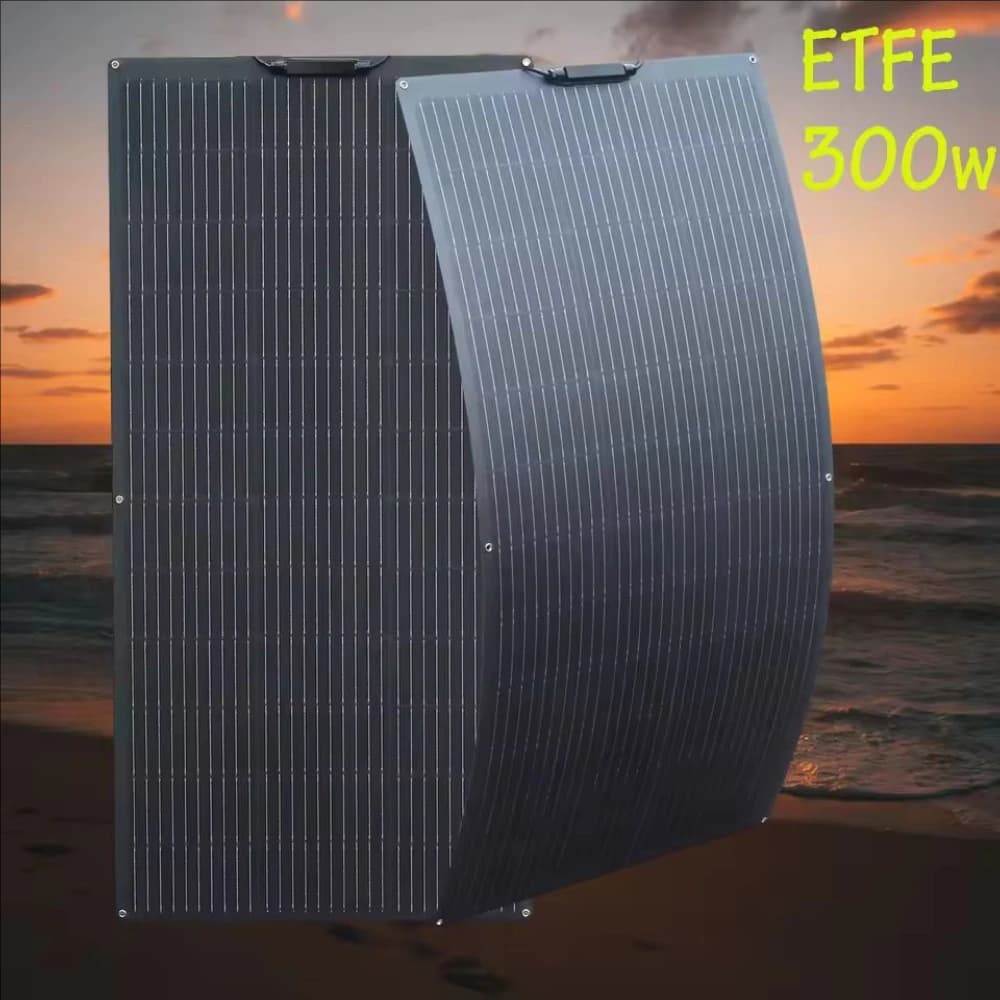 300w 150w ETFE PET panneau solaire flexible 23% 19% panneau photovoltaïque 12v chargeur de batterie pour la maison camping-car bateau voyage UE