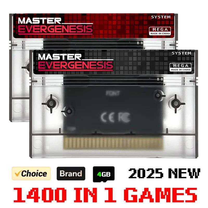 2025 nouveau système maître 1400 en 1 cartouche de jeu ED MS carte Flash pour les états-unis EUR SEGA Master System I Console de jeu avec carte 4G
