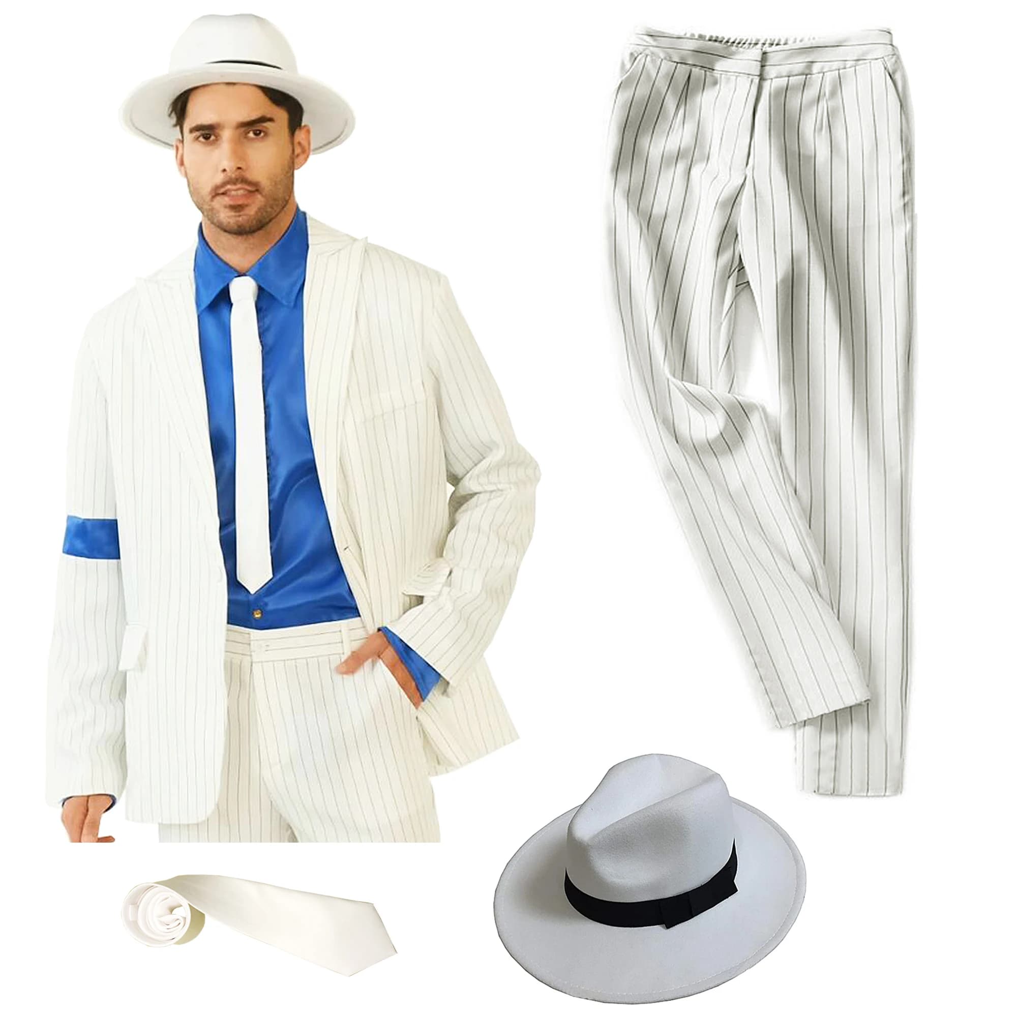 Vêtements de costume blanc pour enfants et adultes, costumes de jeu de rôle
