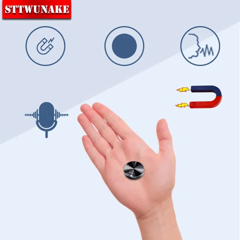 STTWUNAKE-espion caché Mini Enregistreur à Security ation Vocale avec Aimant Intégré , espion caché Petit Dispositif Audio Numérique Statique,