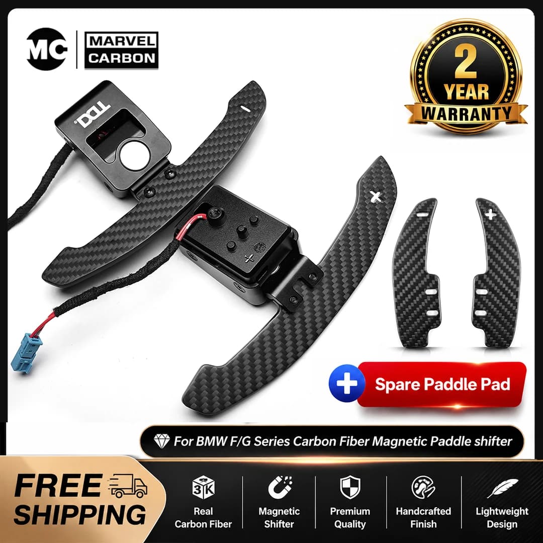Extensions de palettes de changement de vitesse en fibre de carbone magnétique pour BMW Série 1-4 F20 F21 F30 F22 F80 G20 G30 G80 M3 M5 X3 X5
