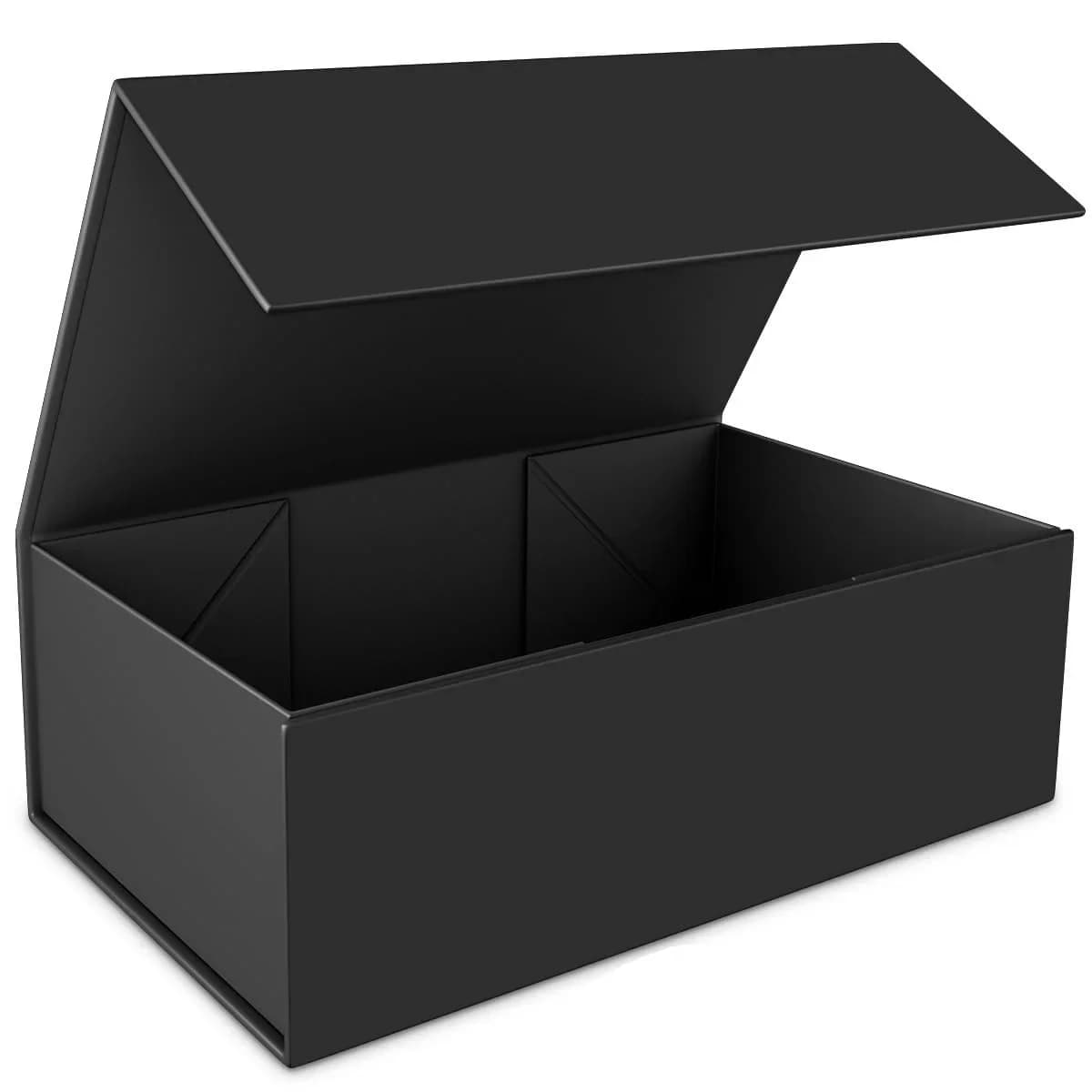 Grande boîte cadeau magnétique pliable avec couvercle et rembourrage en papier déchiqueté pour anniversaire, demande en mariage, ou emballage