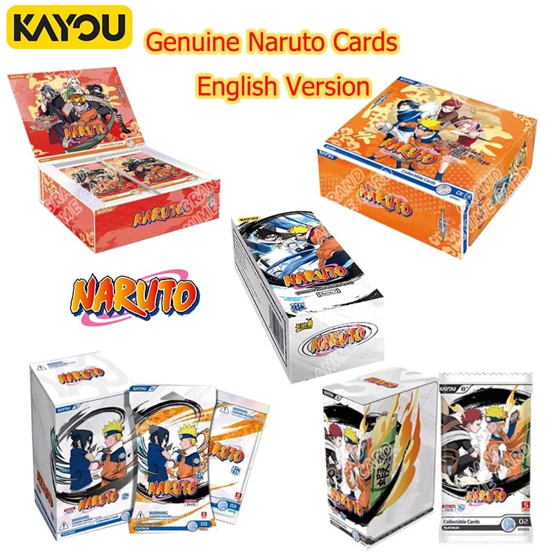 KAYOU Authentique Naruto T4W8 JIN1 JIN2 SEA Version Anglaise Version Globale Booster Box Anime TCG Carte de Collection Rare CR Ninja World