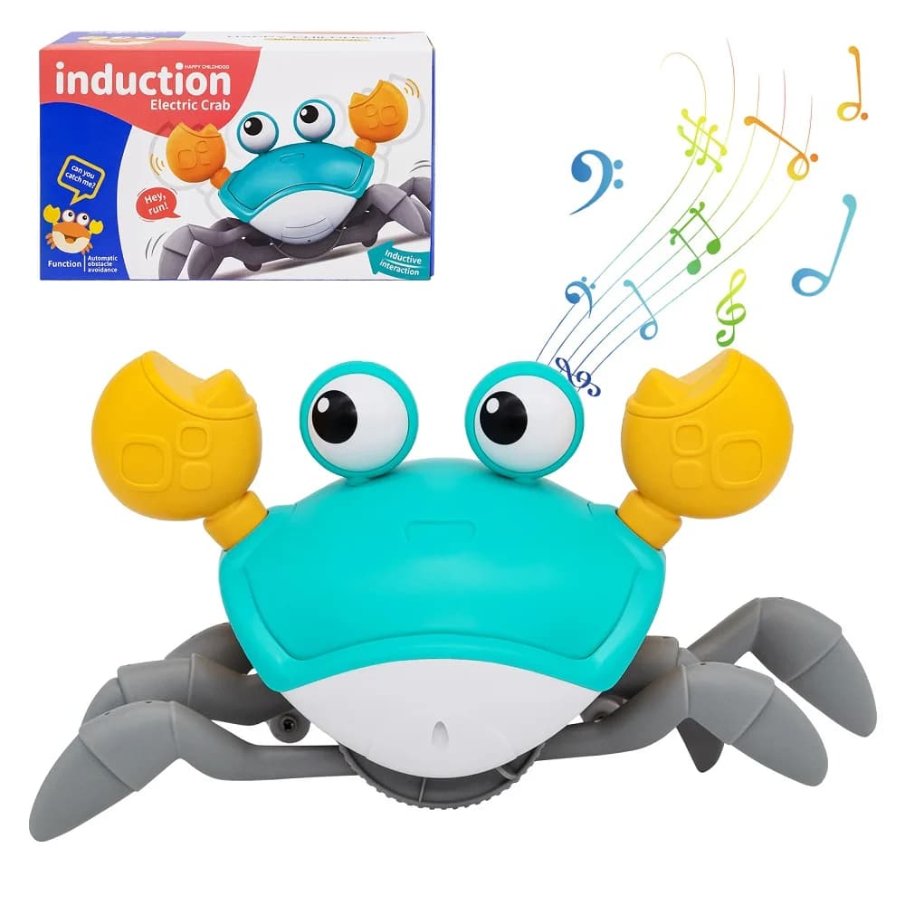 Jouet de courir de crabe dansant pour bébés, crabes d'évasion interactives rampantes, cadeau d'anniversaire pour bébé, Thanksgiving, noël,
