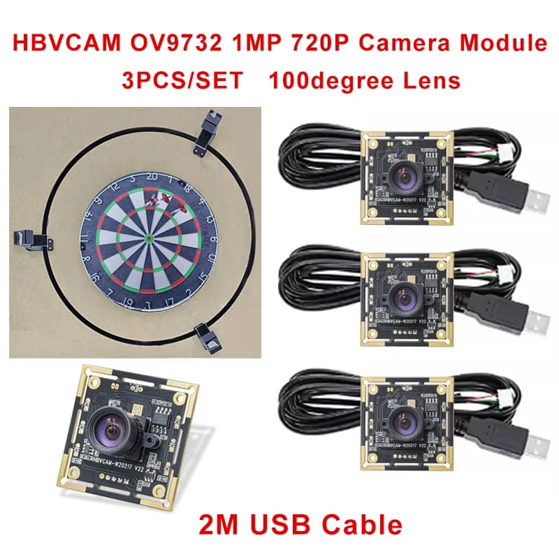 Module de caméra USB OV9732 1MP 1280x720 100 degrés pour système de notation Autodarts