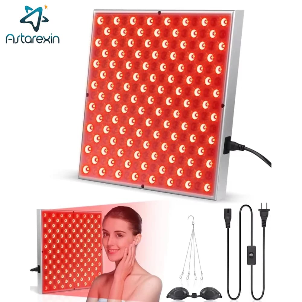 Lampe de panneau de thérapie à la lumière rouge à LED pour le visage, soins de la peau anti-âge, beauté du corps, outils de thérapie fongique,