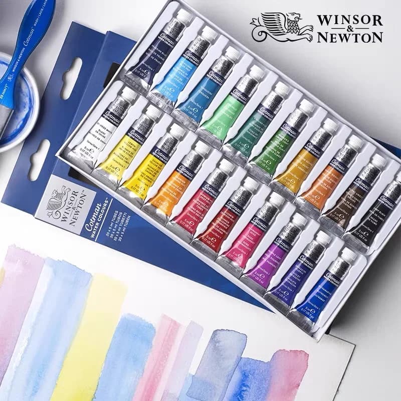 Winsor & Newton-Ensemble de peinture d'interconnexion Cotman, haute transparence, résistance à la lumière exceptionnelle, tubes de 5ml (0,17 oz),