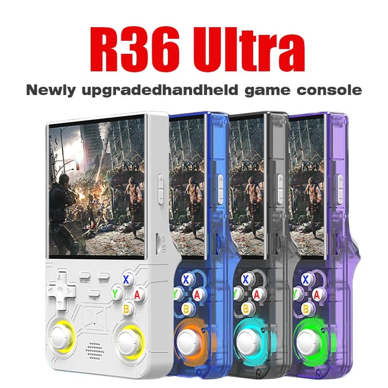 Nouvelle console de jeu portable ultra-rétro R36, écran 4,0 pouces, système Linux open source, lecteur vidéo portable 128 Go, console de jeu