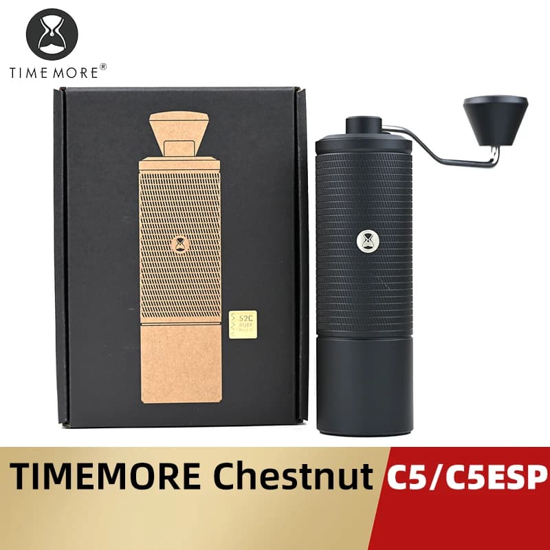 TIMEMORE châtaigne C5/C5ESP moulin à café manuel Portable moulin à expresso manuel S2C 42mm bavure à l'intérieur plus élevée efficacité de