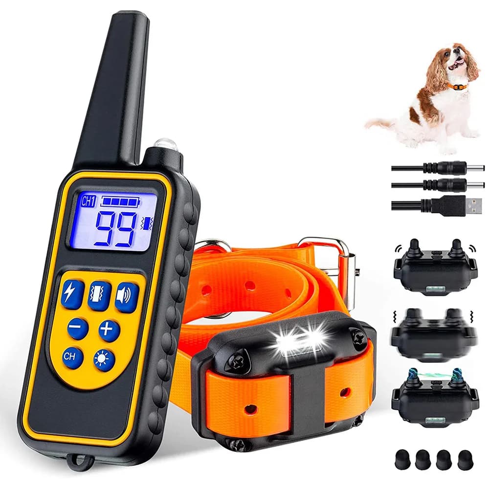 Collier d'entraînement électrique pour chien, collier d'entraînement aux chocs, télécommande électronique, étanche, Rechargeable