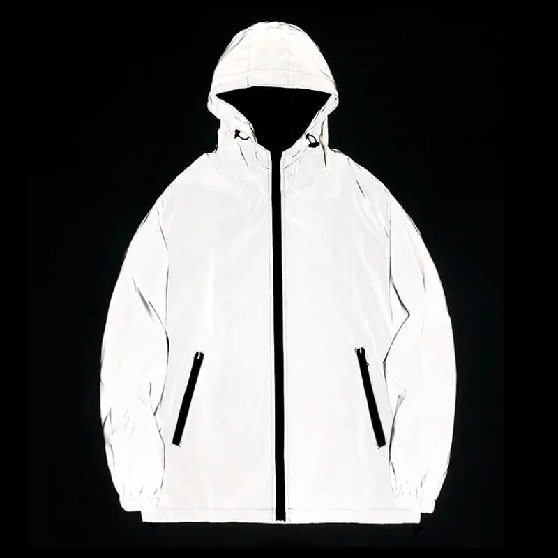 Vêtements réfléchissants de nuit pour Couple, veste de couleur unie en Polyester pour étudiant, uniforme de classe masculine, veste de danseuse