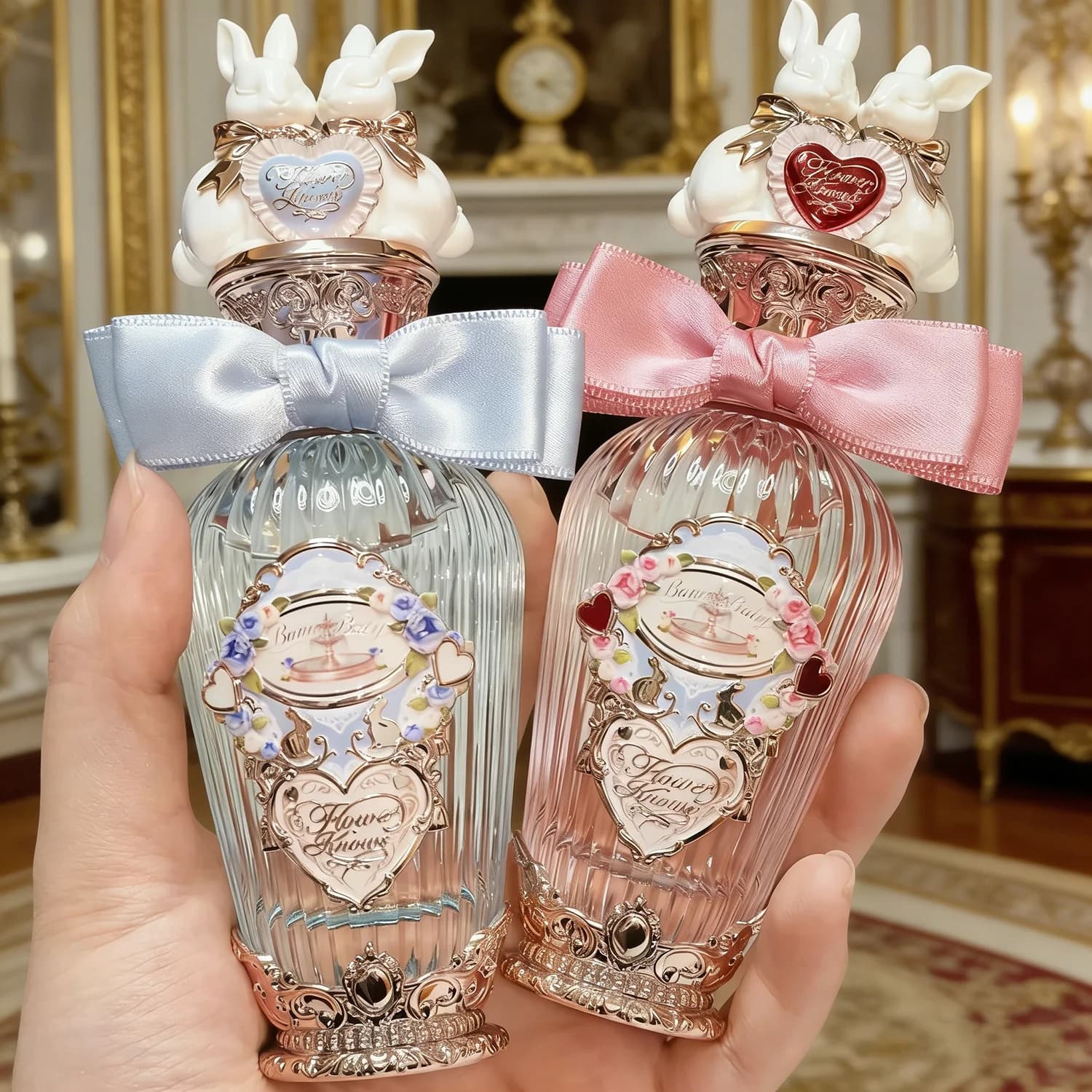Parfum Flower Knows Bunny Garden, parfum floral sucré, longue tenue, pour femmes, esthétique mignonne, parfum léger et frais, à porter au