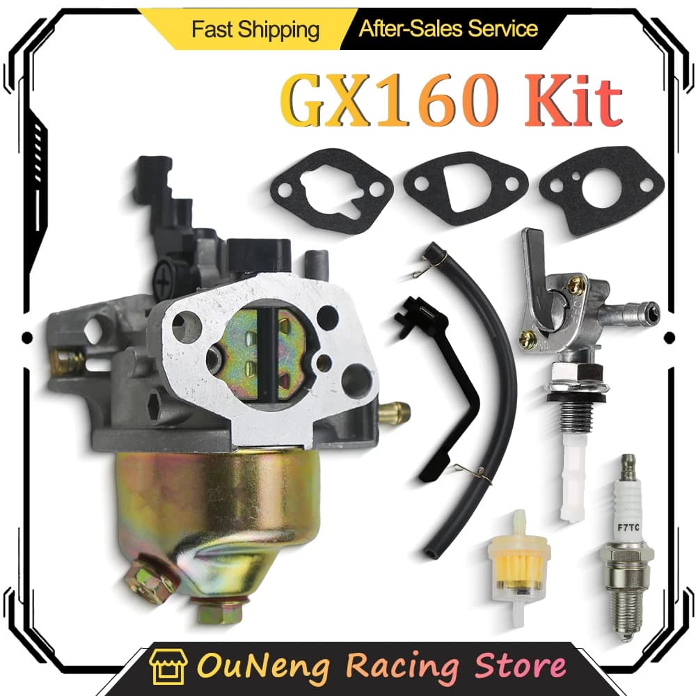 Carburateur générateur de tondeuse à gazon gaz 2KW - 3KW pour Hongda GX160 GX200 5.5HP 6.5HP