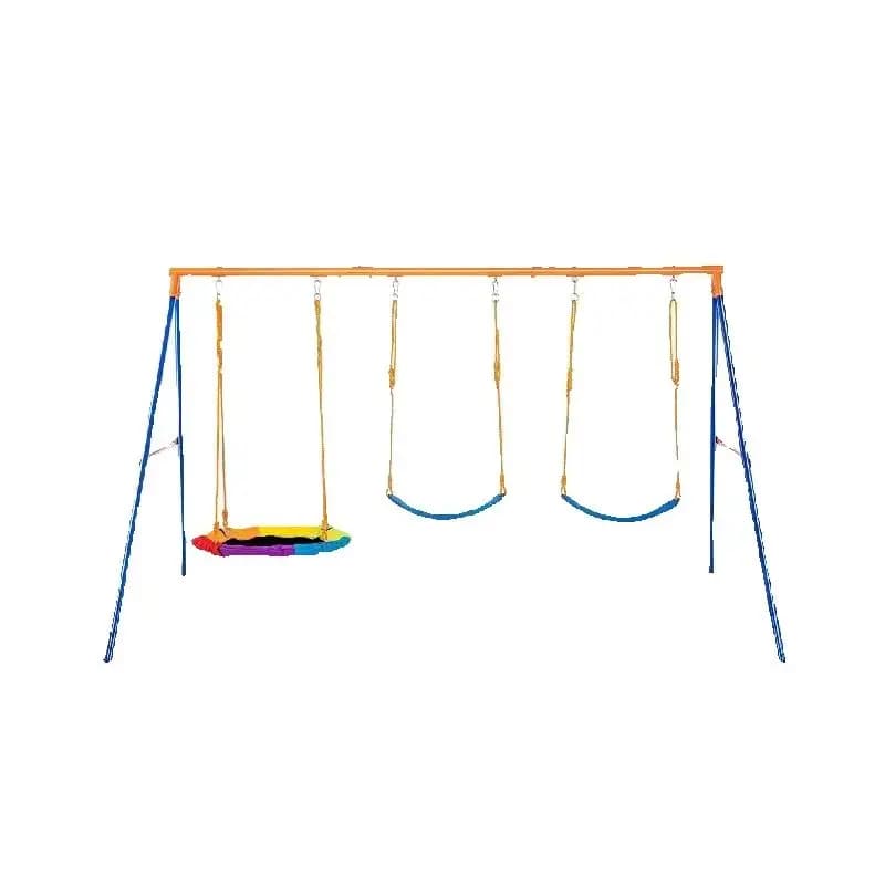 SucceBuy Ensembles de balançoires pour jardin, capacité de 600 lb, avec 1 soucoupe, siège de balançoire, 2 sièges de balançoire à ceinture,
