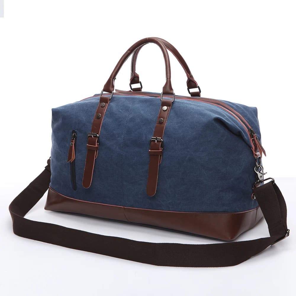 Sacs de voyage en toile et cuir pour hommes, bagages à main, sacs de sport, fourre-tout de voyage, grand sac de week-end, sac de nuit, original