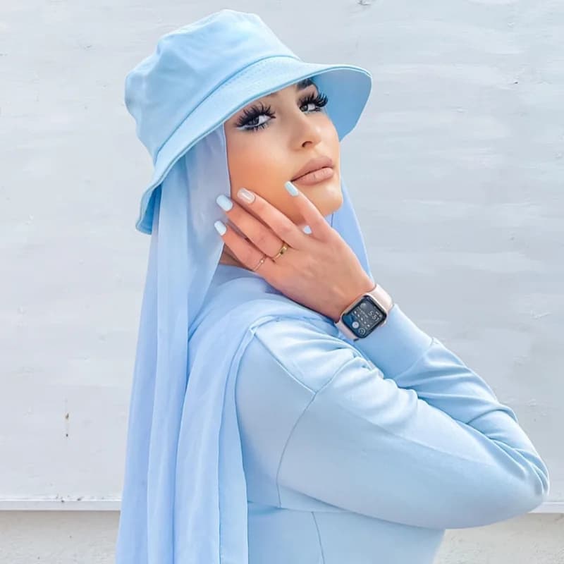 Hijab en mousseline de soie avec casquette de baseball, écharpe de sauna, bonnet instantané, prêt à porter, sports d'été, islam, nouveau