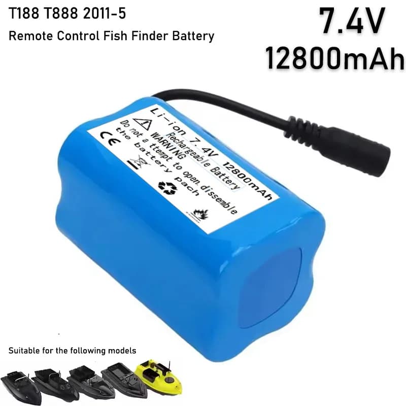 Batterie Li-ion d'origine 2S2P 7.4V 12800MAH pour T188 2011-5 T888 V007 H18 C18 C18 COLLECTION pour contrôler la FRANCE de la batterie RC