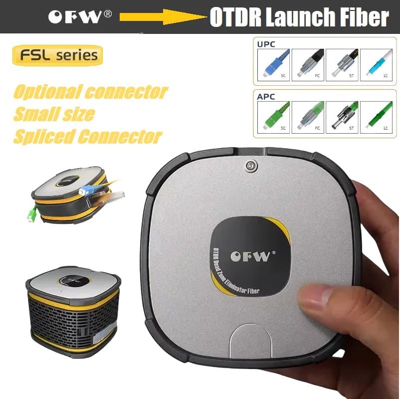 Câble de lancement OTDR OFW 1000M Fibre Monomode SC/FC Cordon d'extension de test Réflectomètre temporel Éliminateur de zone morte 1KM G652D