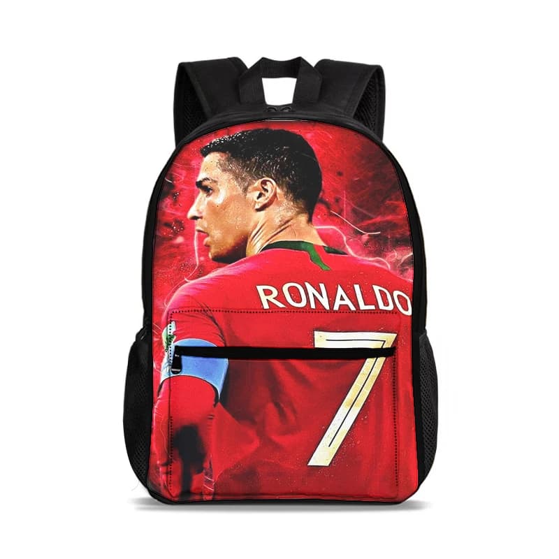 Ronaldo Sport Mochila 47 cm/18.5 pouces grande capacité CR sac à dos fournitures scolaires Football Star sac d'école pour garçons filles meilleur