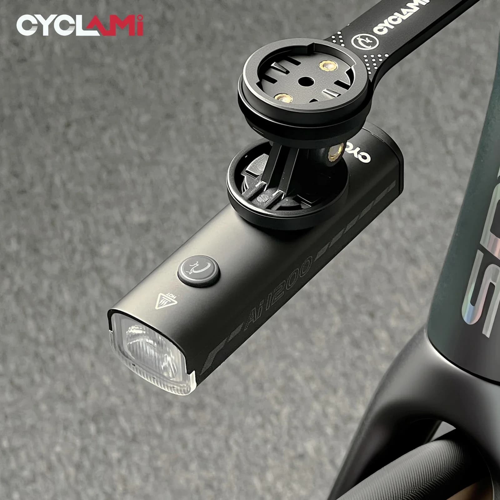 CYCLAMI AI-1200 phare de vélo vtt vélo de route AI 1200 Lumens lampe avant nuit cyclisme lampe de poche Portable feu arrière noir