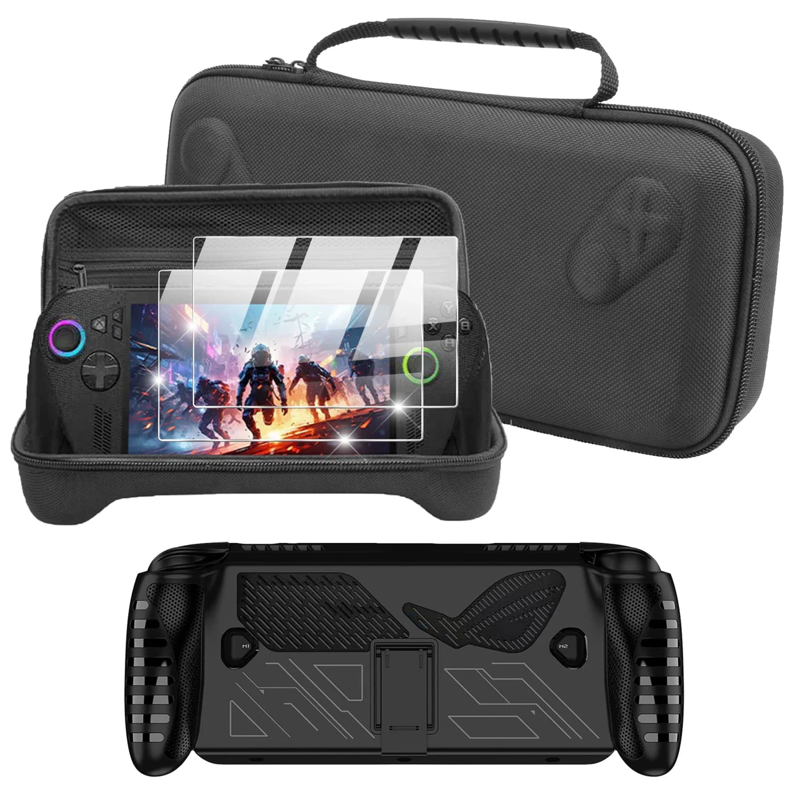 Kit d'accessoires 3 en 1 pour ROG Xbox Ally / Ally X, étui de protection avec protection d'écran et sac de transport, housse de rangement pour
