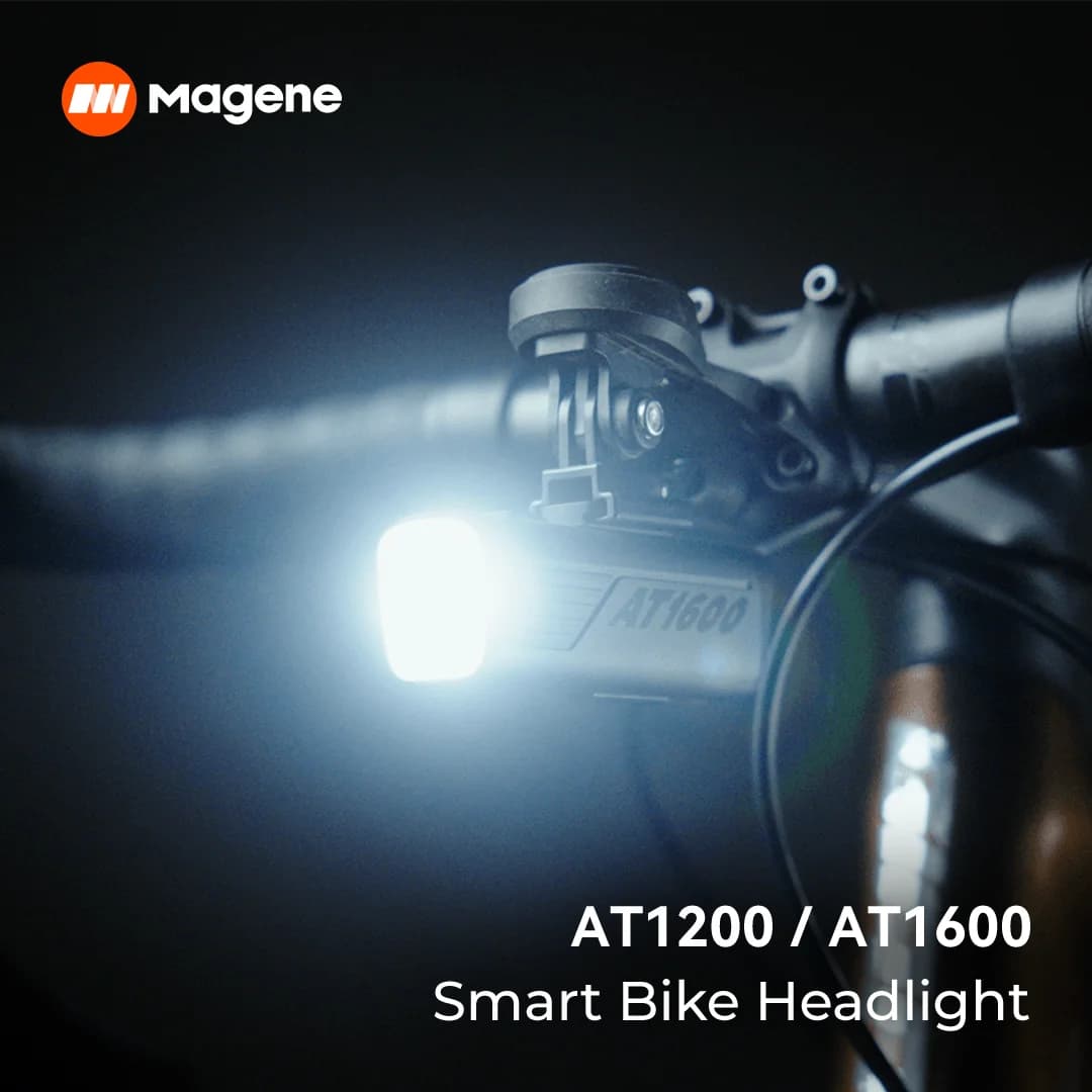 Magene AT1200/AT1600 phare de vélo intelligent intensité lumière Stable