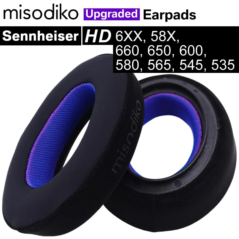 Misodiko-Coussinets d'oreille de remplacement améliorés pour casque Sennheiser HDfemale, HD650, HD660S, HD6XX, HD580, HD58X